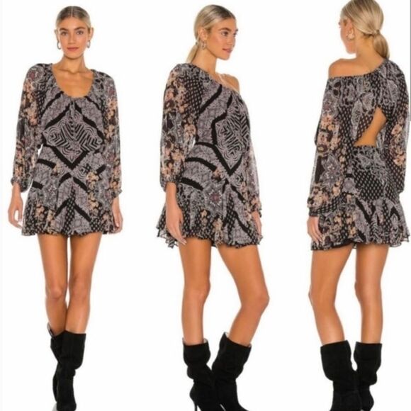 Free people Seven Wonders Mini Dress Size L - Picture 1 of 8